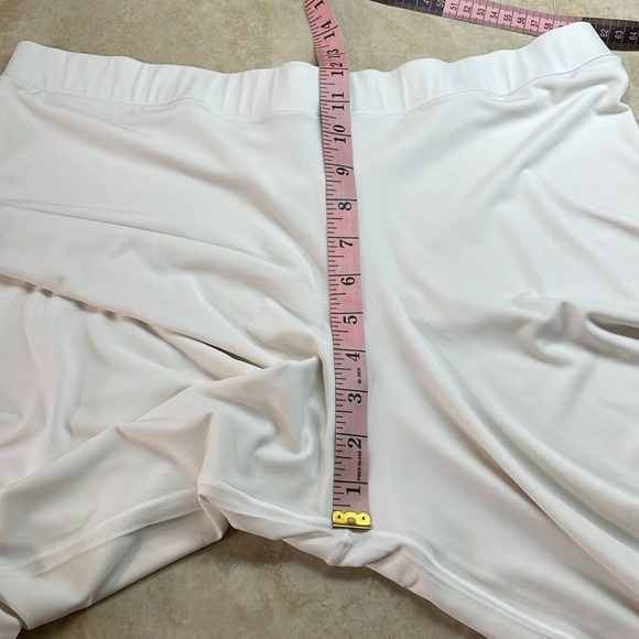 Eva Varro Pants Wide Leg Elastic Waist Stretch Lined Pull On Ivory White Size L - Picture 7 of 10